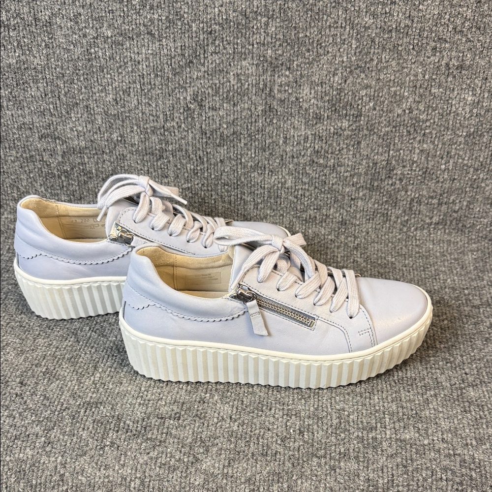 Gabor Dolly Leather Light Blue Sneakers Women's Size 5 - Picture 3 of 13